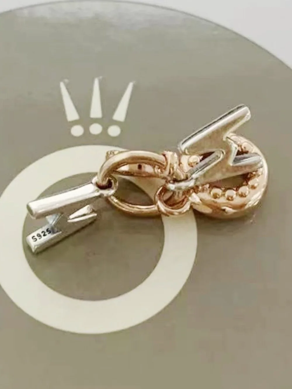Pandora Mom Letters Dangle Charm Rose Gold-Plated